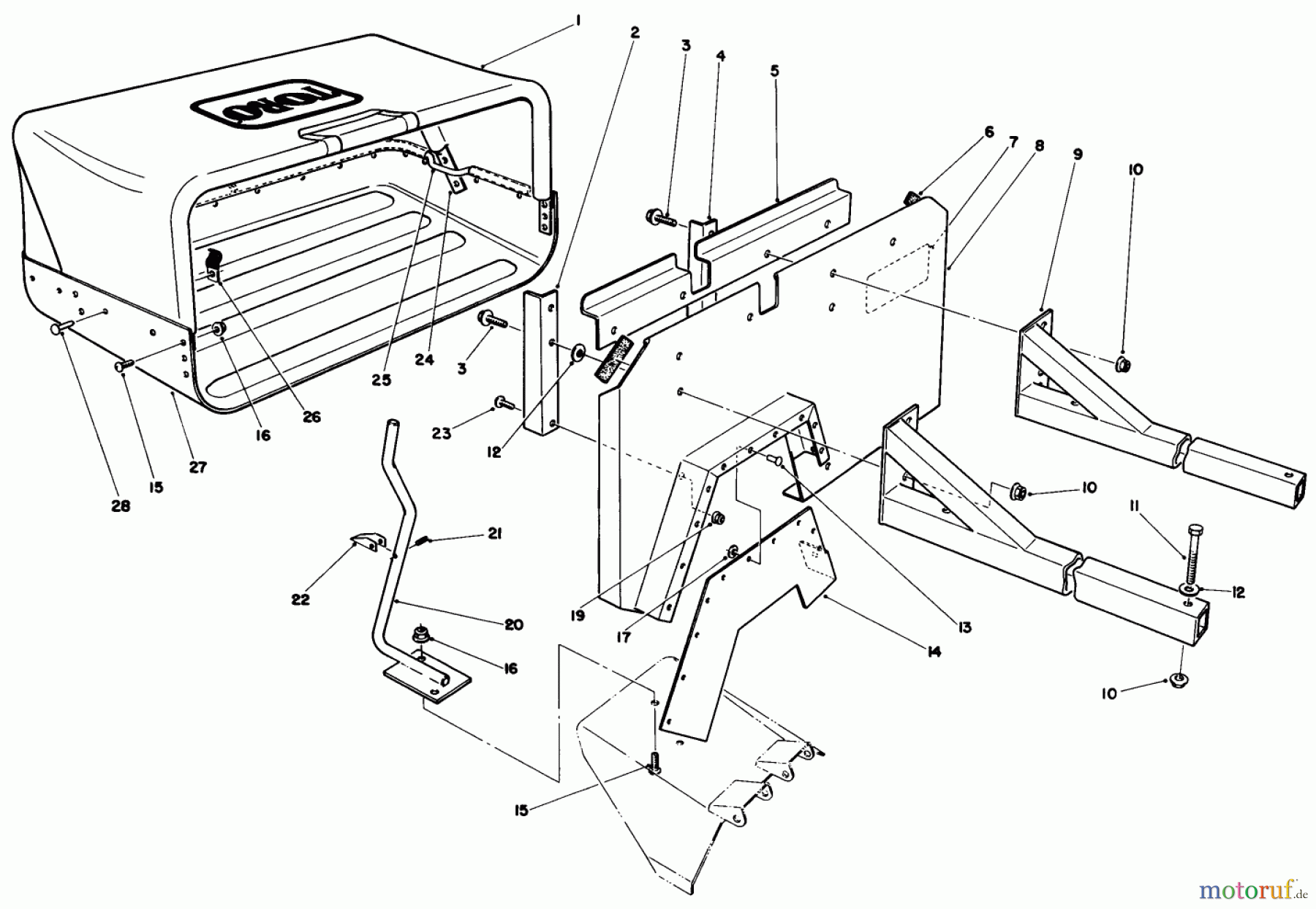 Toro Neu Mowers, Drive Unit Only 30113 - Toro Mid-Size Proline Gear Traction Unit, 8 hp, 1986 (6000001-6999999) 36