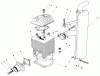 Toro 30113 - Mid-Size Proline Gear Traction Unit, 8 hp, 1986 (6000001-6999999) Ersatzteile CYLINDER & MUFFLER ASSEMBLY