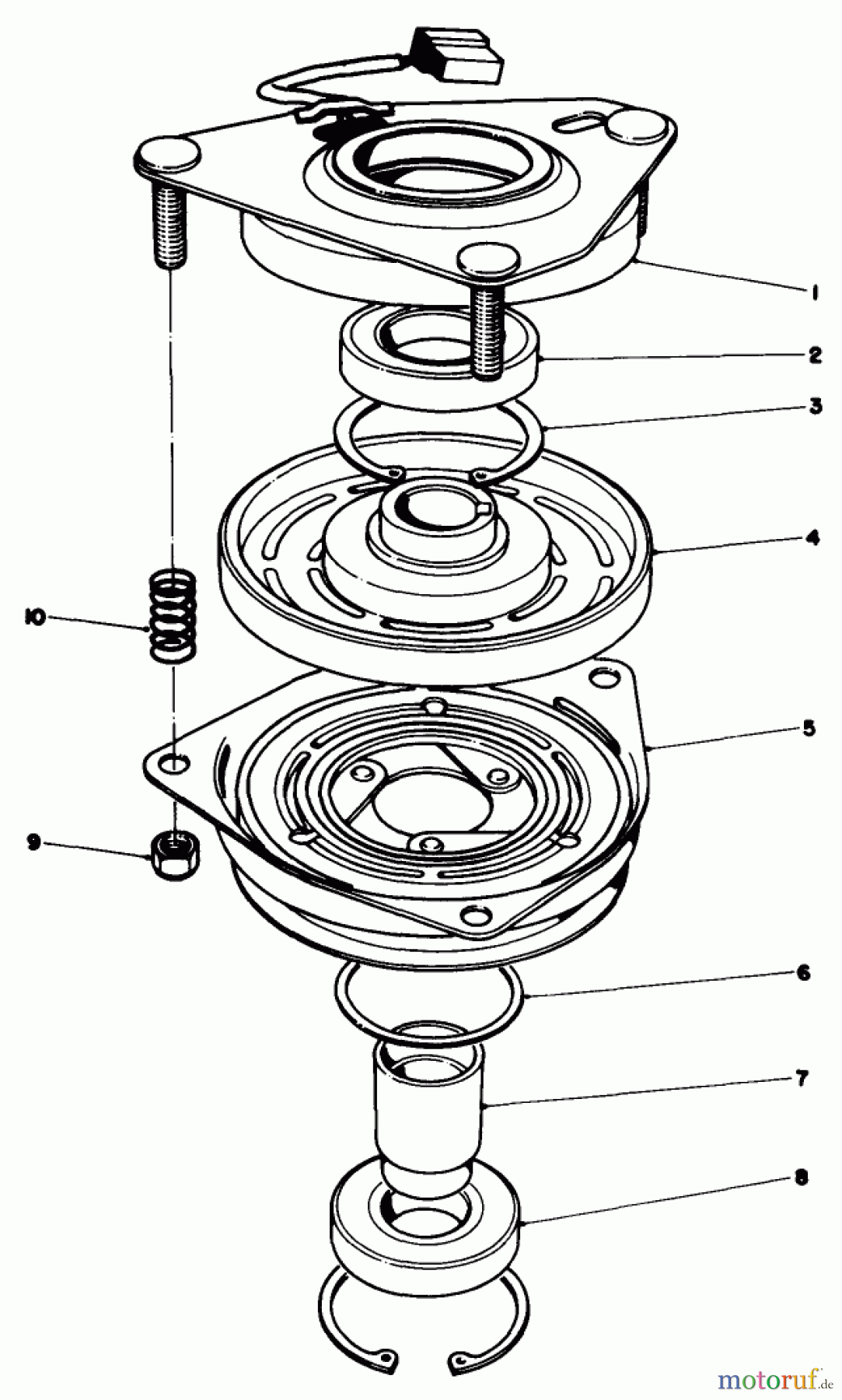 Toro Neu Mowers, Drive Unit Only 30113 - Toro Mid-Size Proline Gear Traction Unit, 8 hp, 1988 (8000001-8999999) CLUTCH ASSEMBLY NO. 54-3200