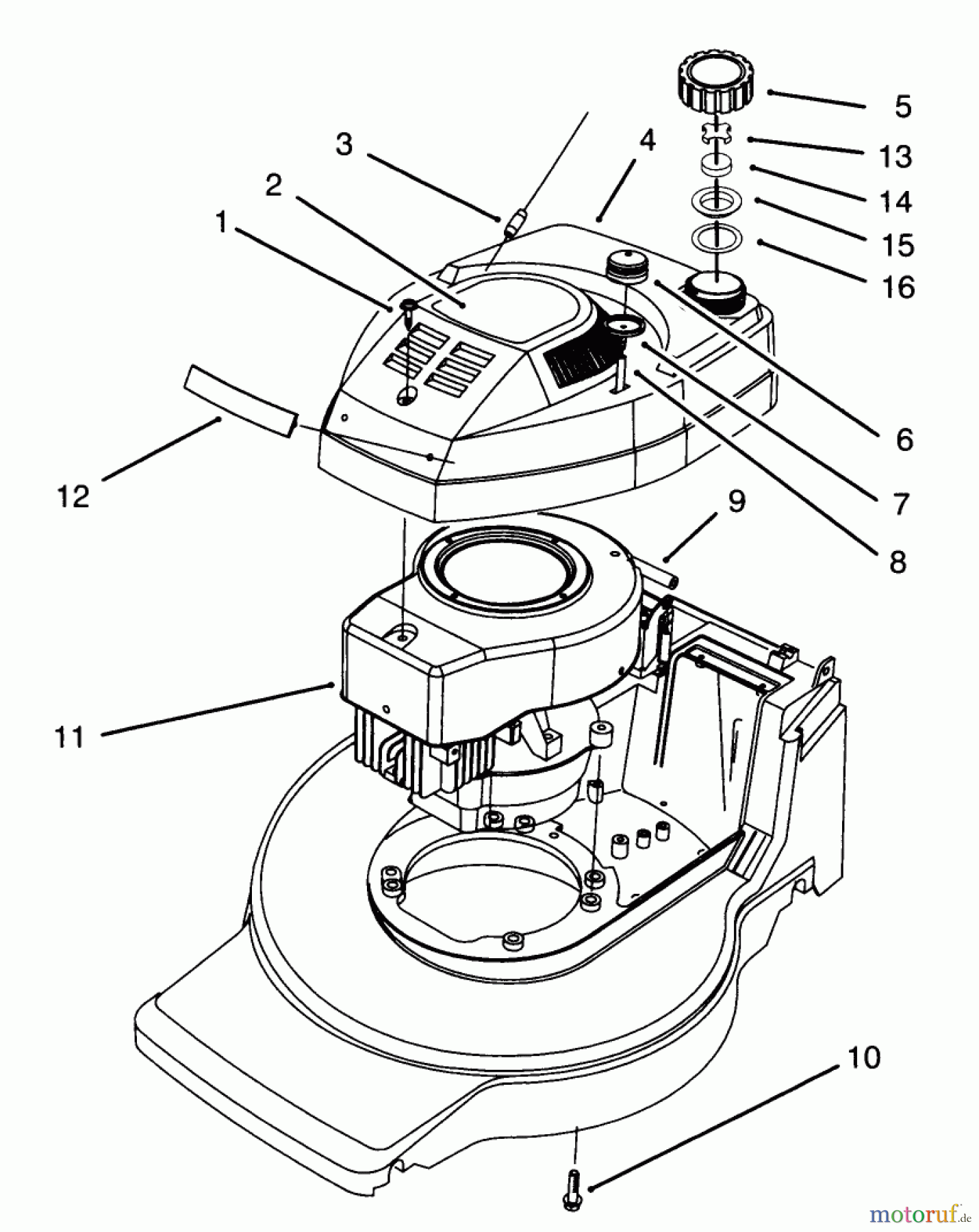 Toro Neu Mowers, Drive Unit Only 30113 - Toro Mid-Size Proline Gear Traction Unit, 8 hp, 1988 (8000001-8999999) ENGINE ASSEMBLY