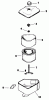 Toro 30114 - Mid-Size Proline Gear Traction Unit, 14 hp, 1991 (1000001-1999999) Ersatzteile AIR INTAKE/FILTRATION-ENGINE KOHLER MODEL NO. CV14 T-1412