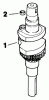 Toro 30114 - Mid-Size Proline Gear Traction Unit, 14 hp, 1991 (1000001-1999999) Ersatzteile CRANKSHAFT-ENGINE KOHLER MODEL NO. CV14 T-1412