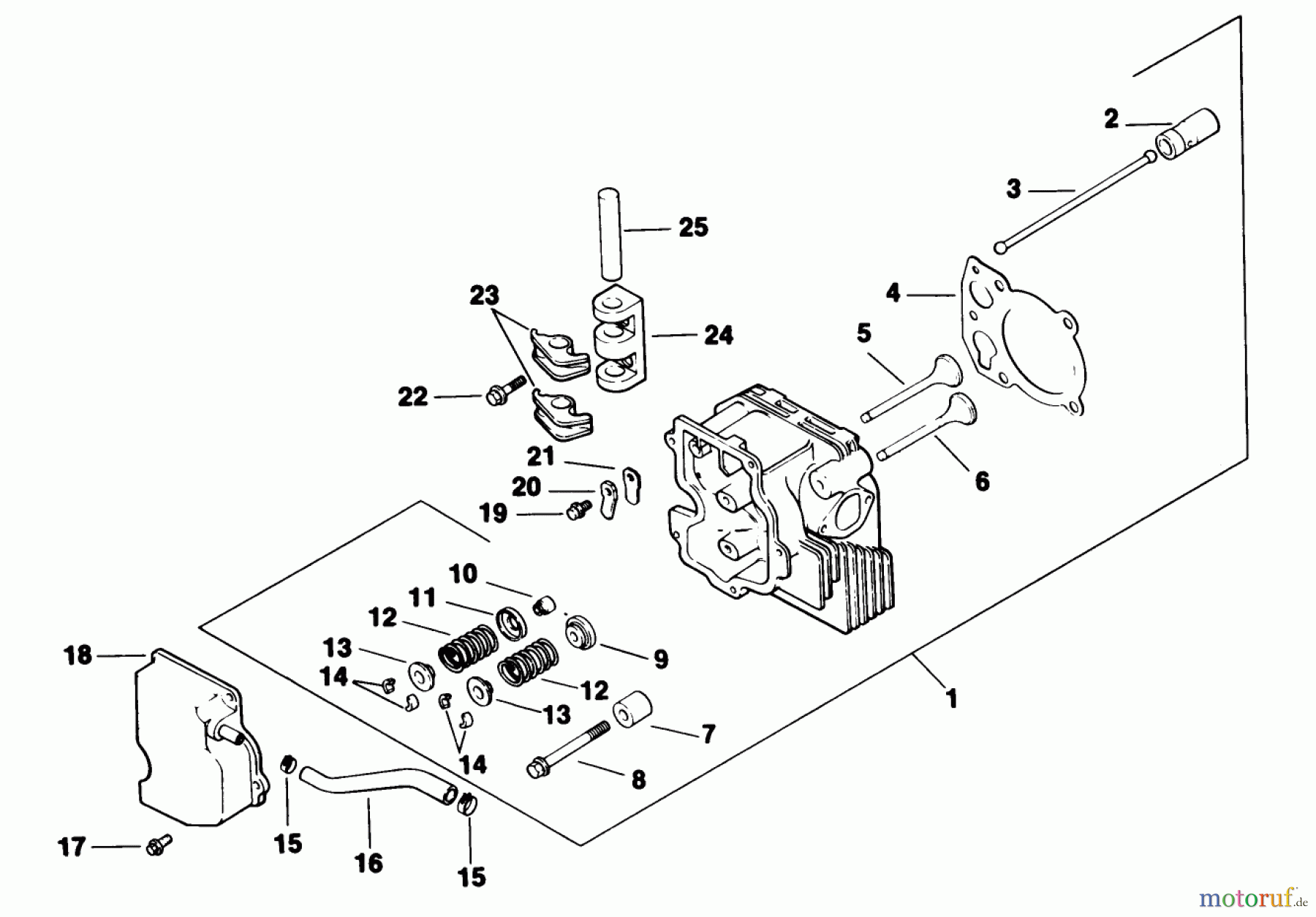 Toro Neu Mowers, Drive Unit Only 30114 - Toro Mid-Size Proline Gear Traction Unit, 14 hp, 1991 (1000001-1999999) CYLINDER HEAD/VALVE/BREATHER-ENGINE KOHLER MODEL NO. CV14 T-1412