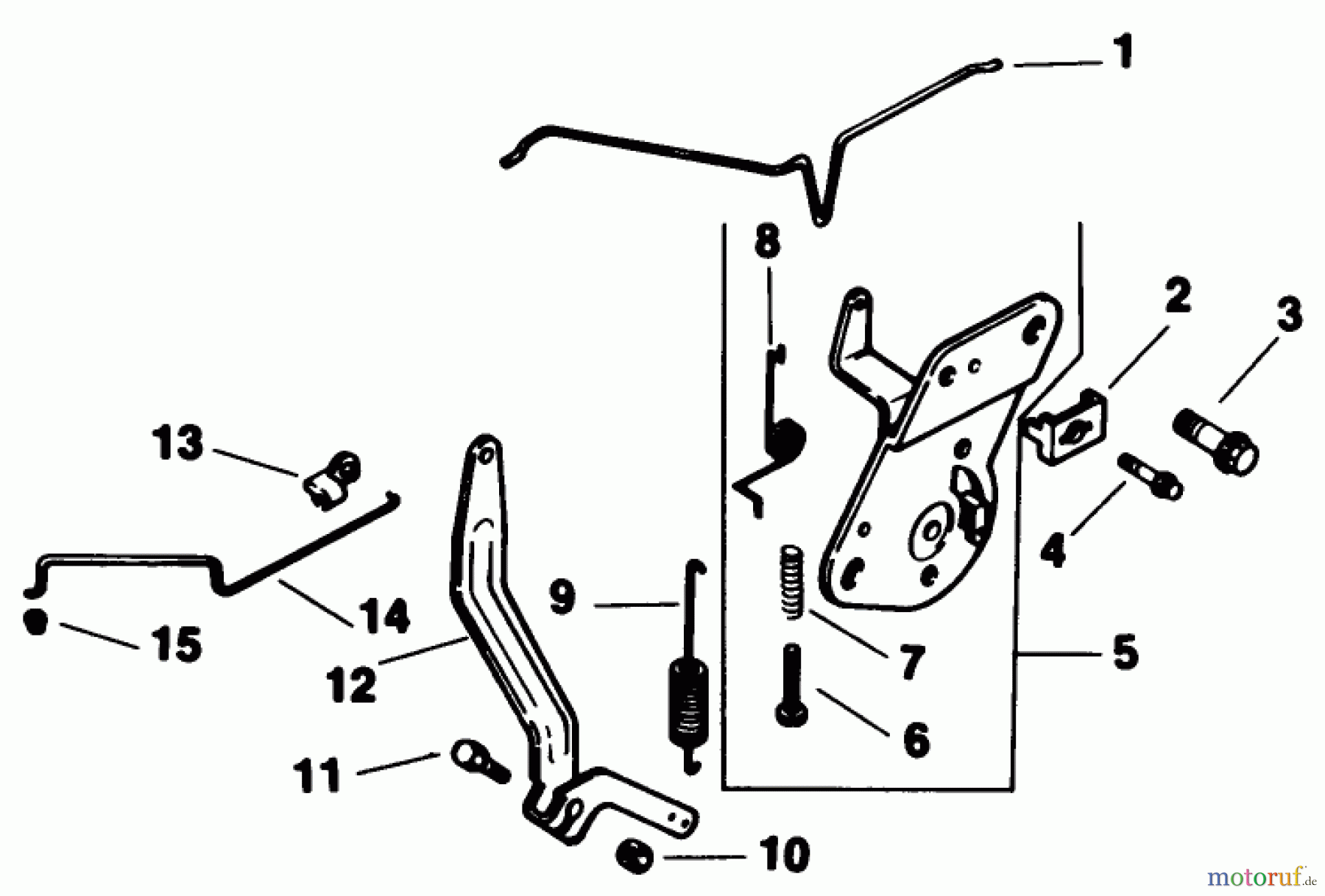 Toro Neu Mowers, Drive Unit Only 30114 - Toro Mid-Size Proline Gear Traction Unit, 14 hp, 1991 (1000001-1999999) ENGINE CONTROL-ENGINE KOHLER MODEL NO. CV14 T-1412