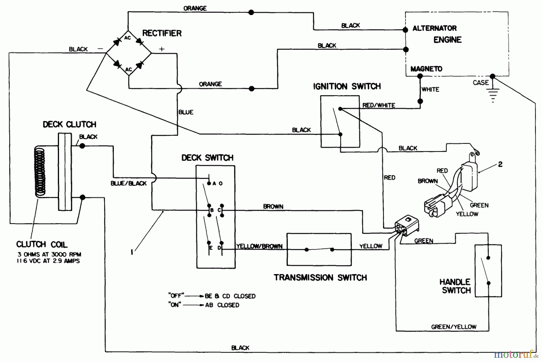 Toro Neu Mowers, Drive Unit Only 30115 - Toro Mid-Size Proline Gear Traction Unit, 12.5 hp, 1989 (9000001-9999999) ELECTRICAL SCHEMATIC