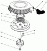 Toro 30115 - Mid-Size Proline Gear Traction Unit, 12.5 hp, 1989 (9000001-9999999) Ersatzteile RECOIL ASSEMBLY