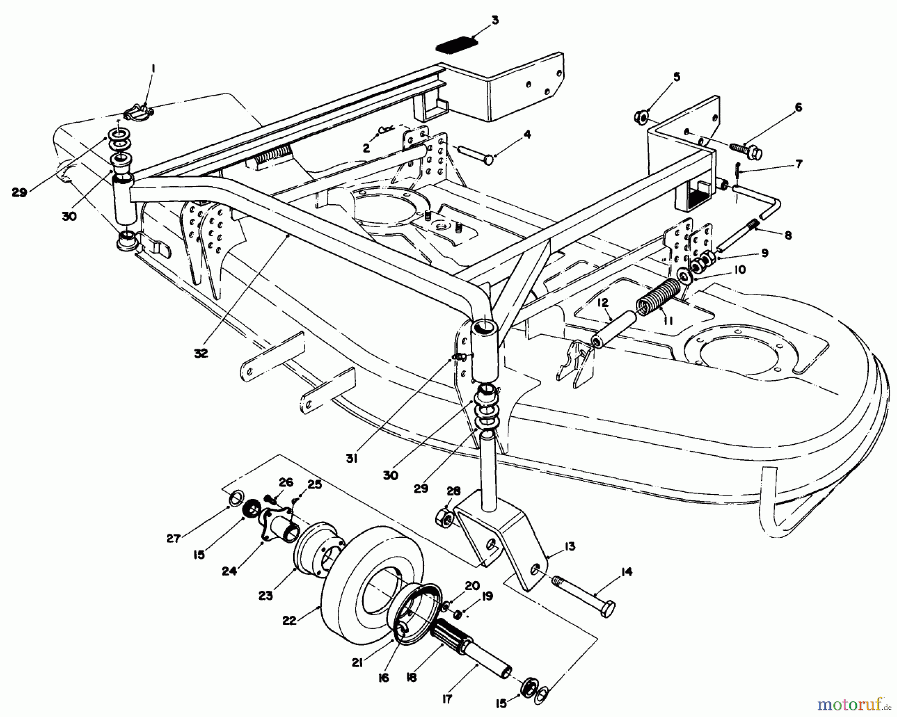 Toro Neu Mowers, Drive Unit Only 30116 - Toro Mid-Size Proline Gear Traction Unit, 16 hp, 1986 (6000001-6999999) 52