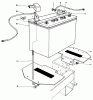 Toro 30116 - Mid-Size Proline Gear Traction Unit, 16 hp, 1986 (6000001-6999999) Ersatzteile BATTERY ASSEMBLY