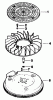 Toro 30117 - Mid-Size Proline Gear Traction Unit, 16 hp, 1990 (0000001-0999999) Ersatzteile FLYWHEEL-ENGINE KOHLER MODEL NO. MV16S-TYPE 56511