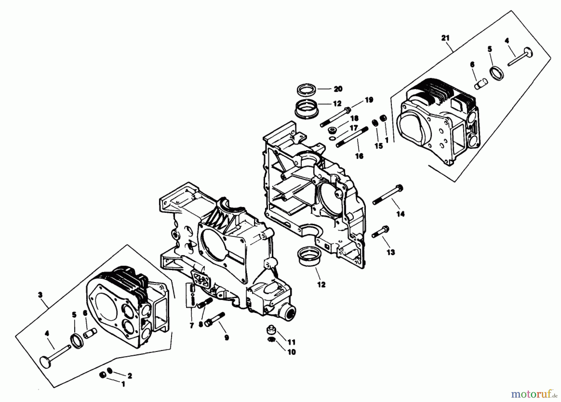  Toro Neu Mowers, Drive Unit Only 30117 - Toro Mid-Size Proline Gear Traction Unit, 16 hp, 1991 (1000001-1999999) CRANKCASE-ENGINE KOHLER MODEL NO. MV16S-TYPE 56511 #1