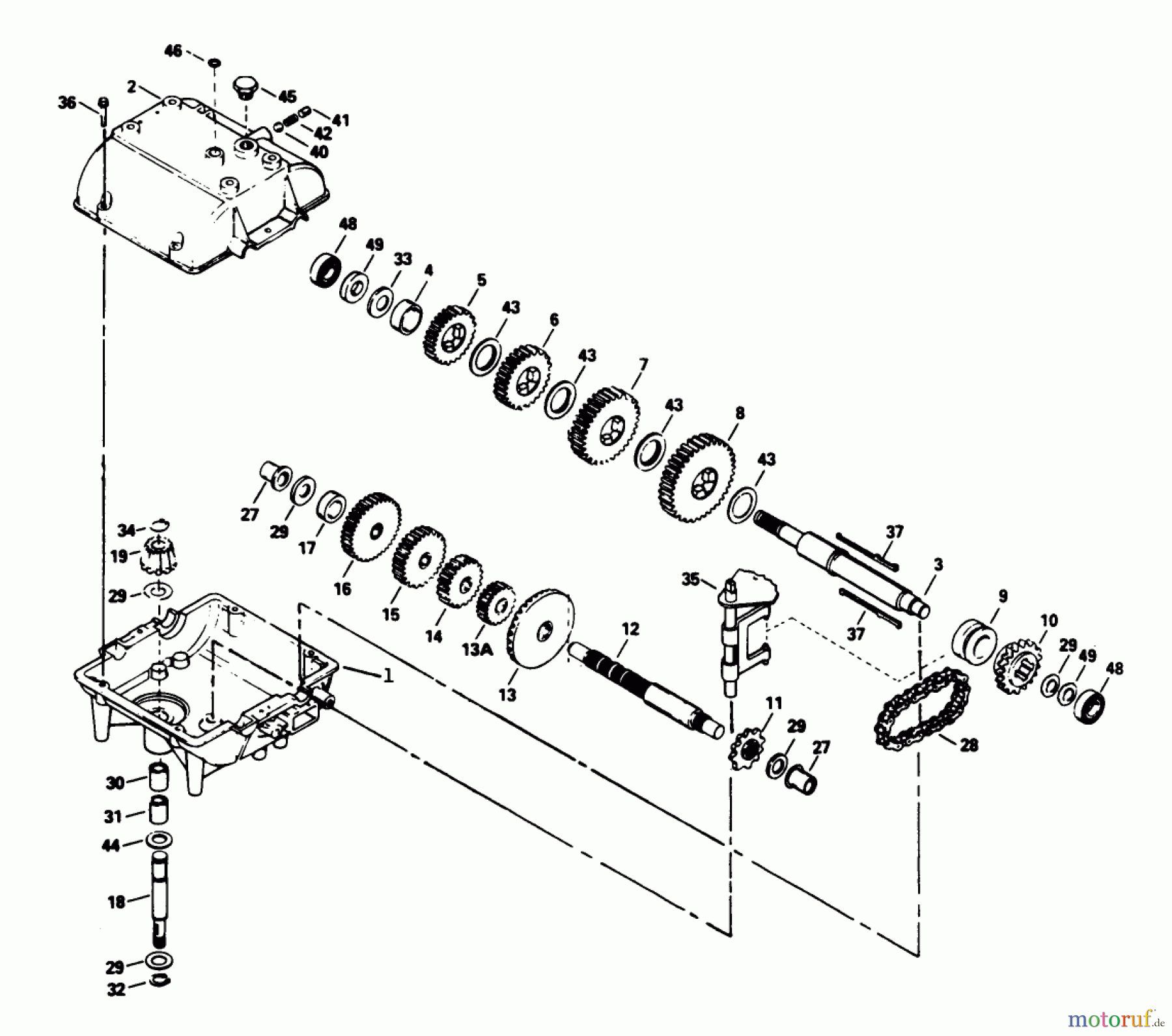  Toro Neu Mowers, Drive Unit Only 30117 - Toro Mid-Size Proline Gear Traction Unit, 16 hp, 1991 (1000001-1999999) PEERLESS TRANSMISSION MODEL NO. 700-039