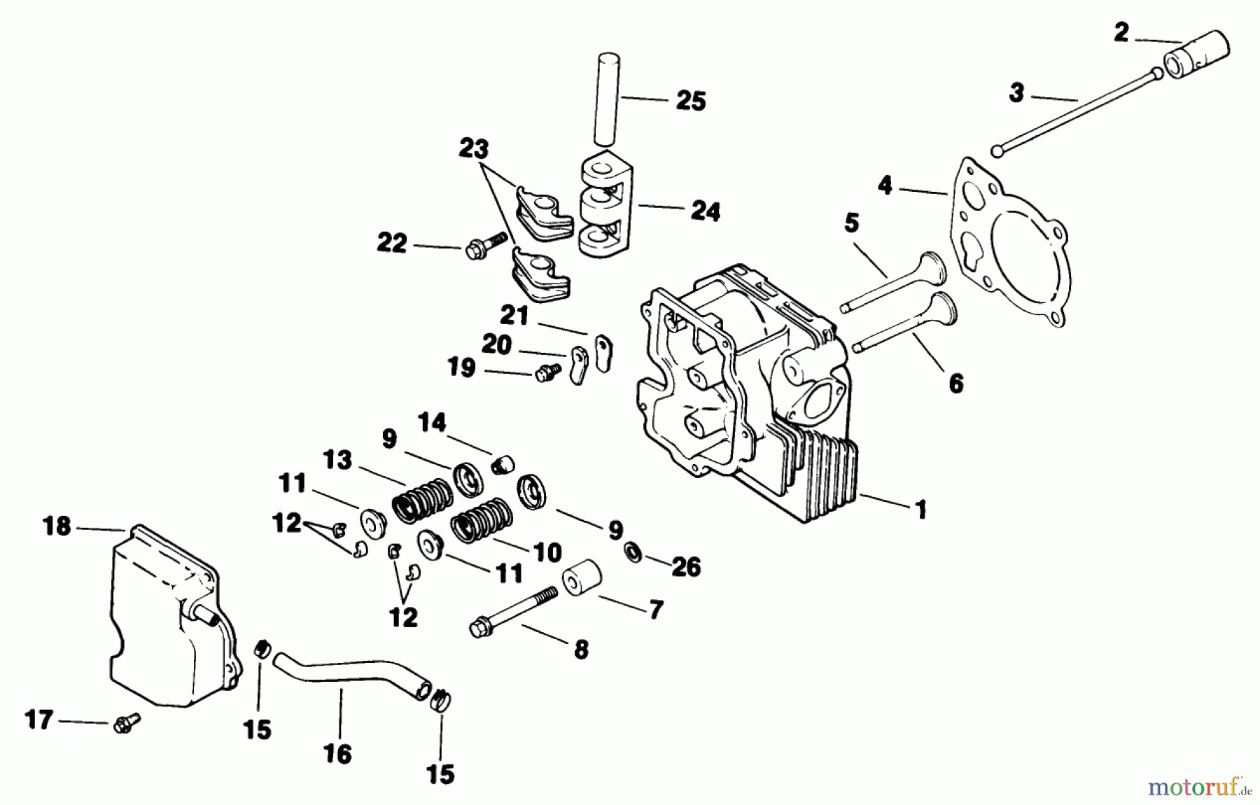  Toro Neu Mowers, Drive Unit Only 30156 - Toro Mid-Size Proline Gear Traction Unit, 12.5 hp, 1992 (200001-299999) CYLINDER HEAD BREATHER VALVE-ENGINE-KOHLER MODEL CV12.5T SPECS NO. 1254