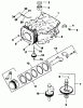 Toro 30156 - Mid-Size Proline Gear Traction Unit, 12.5 hp, 1993 (390001-399999) Ersatzteile CRANKCASE-ENGINE KOHLER-MODEL CV12.5T SPEC. NO. 1254