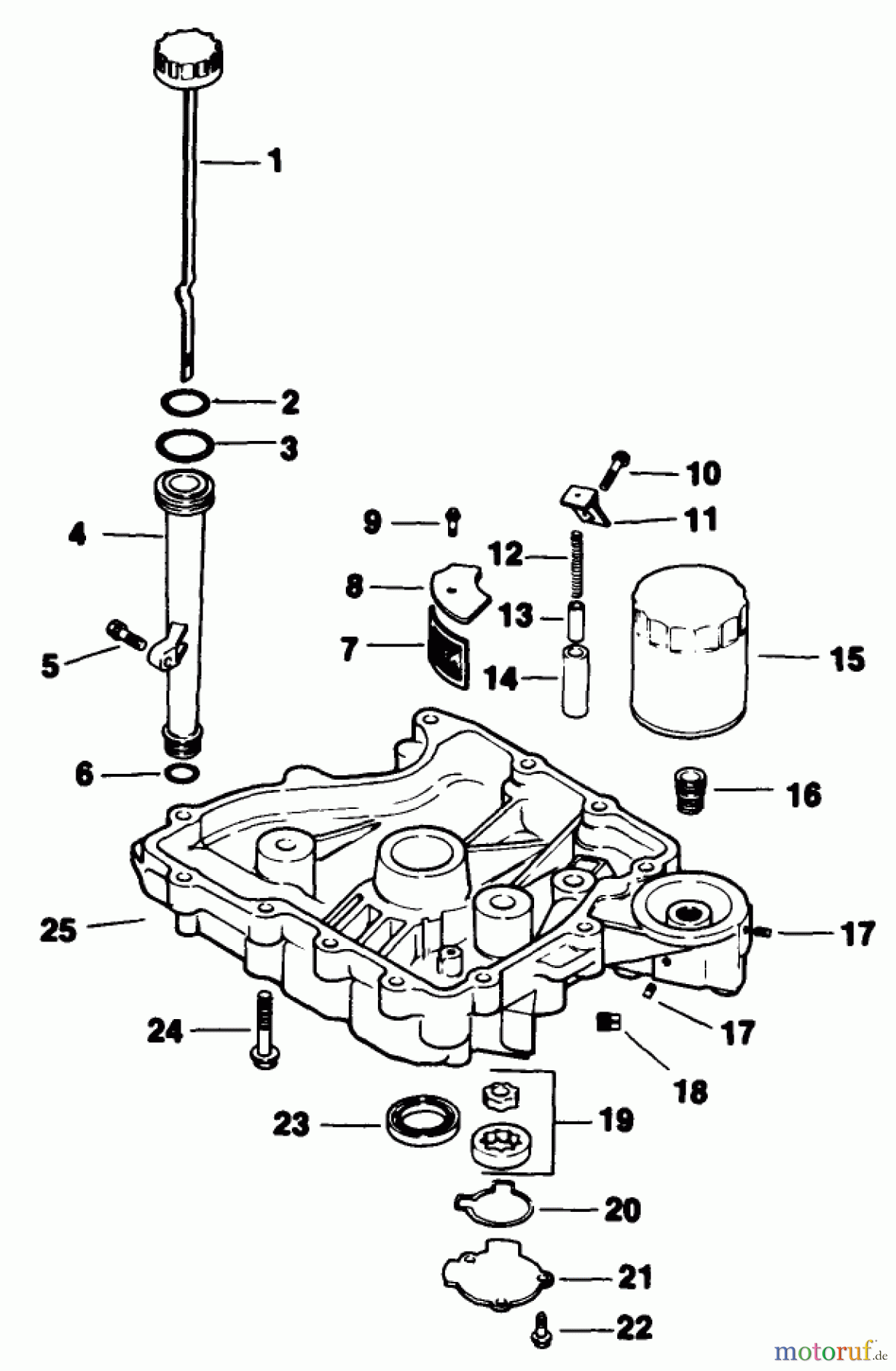  Toro Neu Mowers, Drive Unit Only 30156 - Toro Mid-Size Proline Gear Traction Unit, 12.5 hp, 1993 (390001-399999) OIL PAN/LUBRICATION-ENGINE KOHLER-MODEL CV12.5T SPEC. NO. 1254