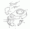 Toro 30157 - Mid-Size Proline Gear Traction Unit, 12.5 hp, 1994 (490001-499999) Ersatzteile BLOWER HOUSING & BAFFLE-ENGINE KOHLER MODEL NO. CV12.5T-1254