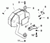Toro 30157 - Mid-Size Proline Gear Traction Unit, 12.5 hp, 1994 (490001-499999) Ersatzteile EXHAUST GROUP-ENGINE KOHLER MODEL NO. CV12.5T-1254