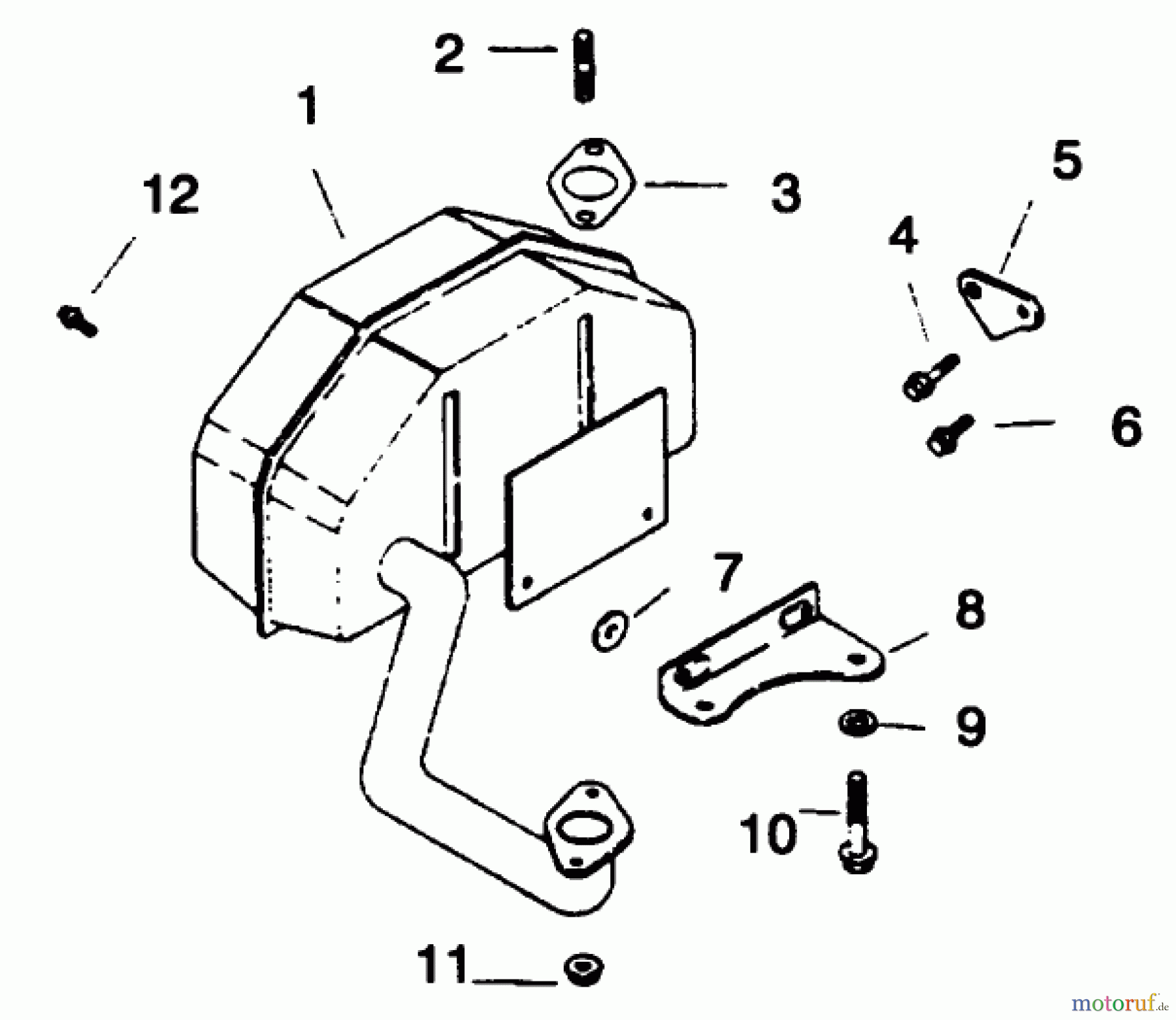  Toro Neu Mowers, Drive Unit Only 30157 - Toro Mid-Size Proline Gear Traction Unit, 12.5 hp, 1994 (490001-499999) EXHAUST GROUP-ENGINE KOHLER MODEL NO. CV12.5T-1254