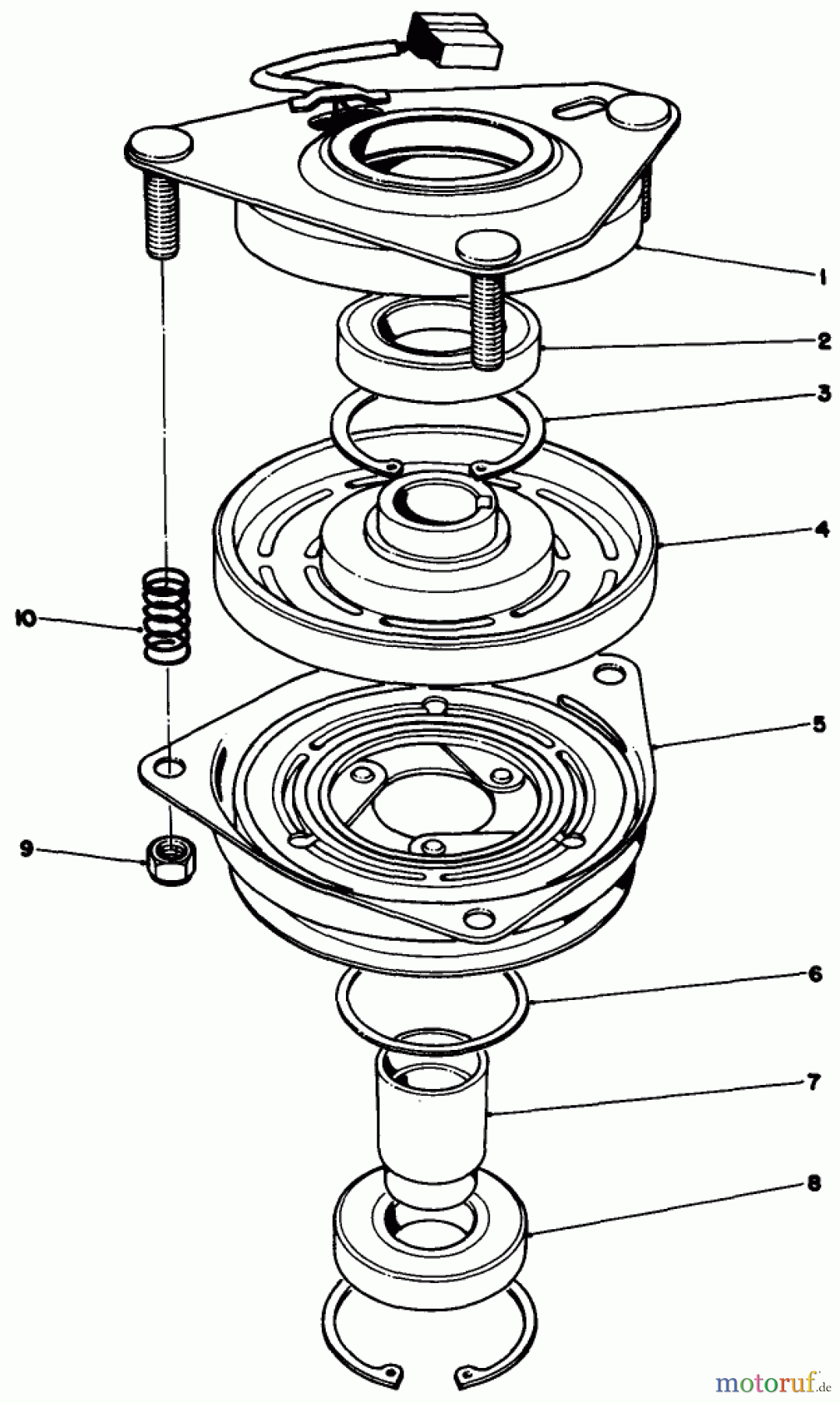 Toro Neu Mowers, Drive Unit Only 30165 - Toro Mid-Size Proline Gear Traction Unit, 12.5 hp, 1991 (1000001-1999999) CLUTCH ASSEMBLY NO. 54-3200