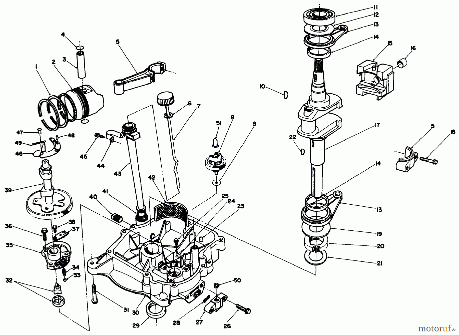  Toro Neu Mowers, Drive Unit Only 30165 - Toro Mid-Size Proline Gear Traction Unit, 12.5 hp, 1991 (1000001-1999999) CRANKCASE ASSEMBLY