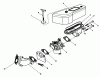 Toro 30165 - Mid-Size Proline Gear Traction Unit, 12.5 hp, 1992 (2000001-2999999) Ersatzteile AIR CLEANER & CARBURETOR ASSEMBLY