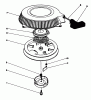 Toro 30165 - Mid-Size Proline Gear Traction Unit, 12.5 hp, 1992 (2000001-2999999) Ersatzteile RECOIL ASSEMBLY