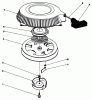 Toro 30165 - Mid-Size Proline Gear Traction Unit, 12.5 hp, 1993 (3900001-3999999) Ersatzteile RECOIL ASSEMBLY