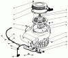 Toro 30165 - Mid-Size Proline Gear Traction Unit, 12.5 hp, 1993 (3900001-3999999) Ersatzteile RECOIL & FLYWHEEL ASSEMBLY