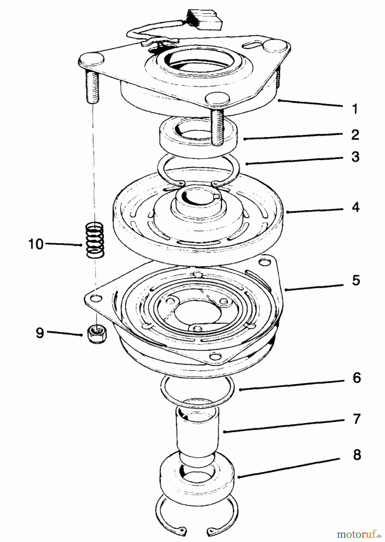  Toro Neu Mowers, Drive Unit Only 30165 - Toro Mid-Size Proline Gear Traction Unit, 12.5 hp, 1994 (4900001-4999999) CLUTCH ASSEMBLY N0. 54-3200