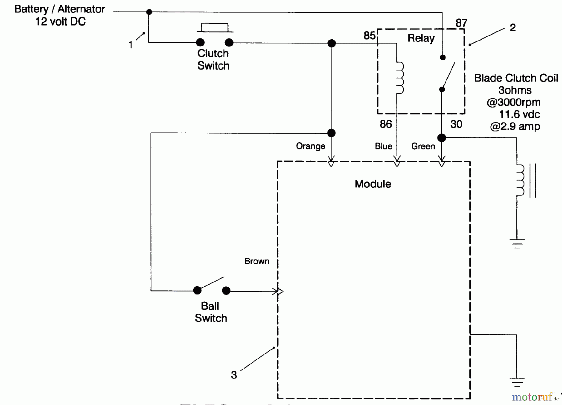 Toro Neu Mowers, Drive Unit Only 30165 - Toro Mid-Size Proline Gear Traction Unit, 12.5 hp, 1994 (4900001-4999999) ELECTRIC SCHEMATIC