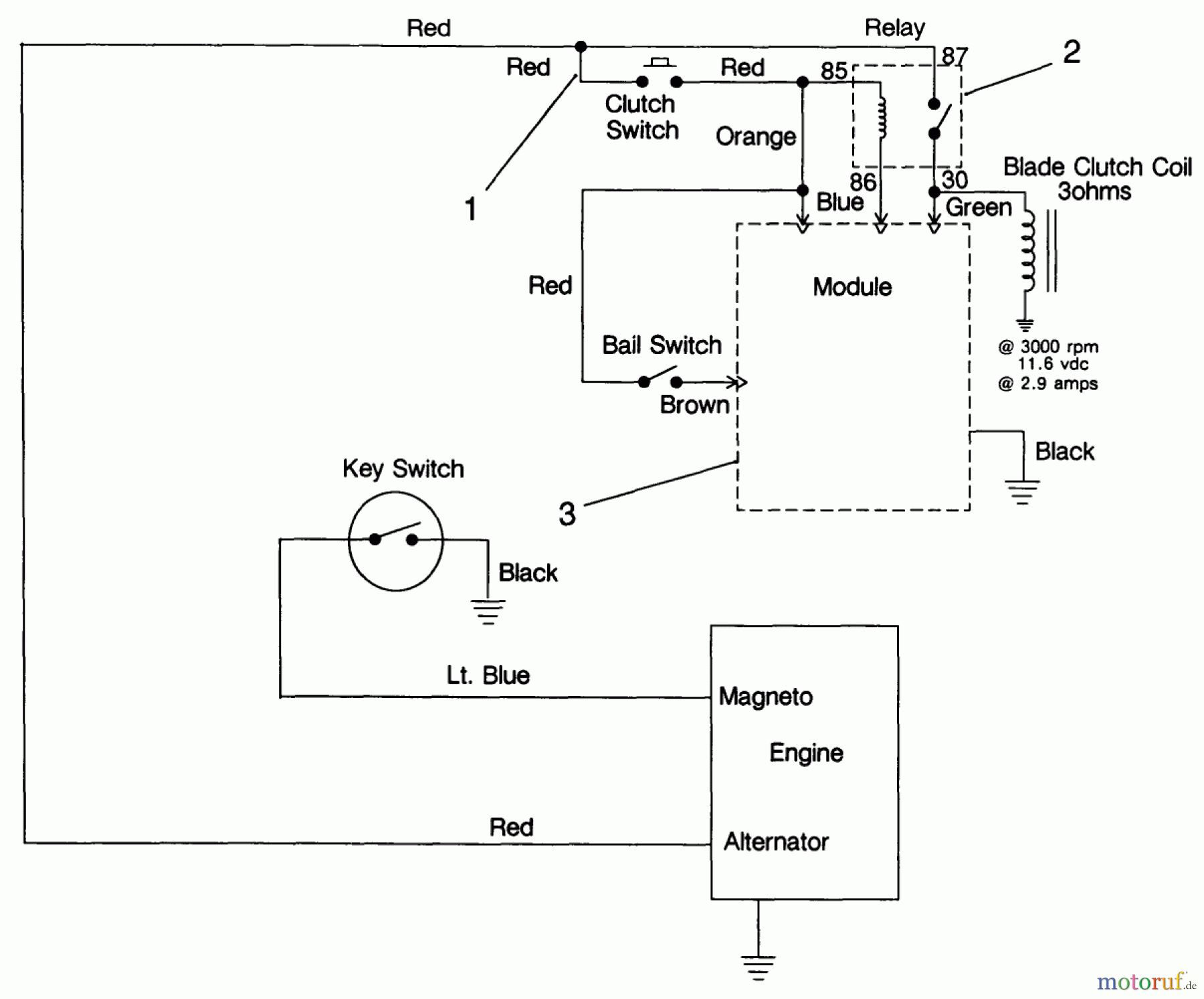 Toro Neu Mowers, Drive Unit Only 30175 - Toro Mid-Size Proline Gear Traction Unit, 14 hp, 1992 (20000001-29999999) ELECTRIC SCHEMATIC