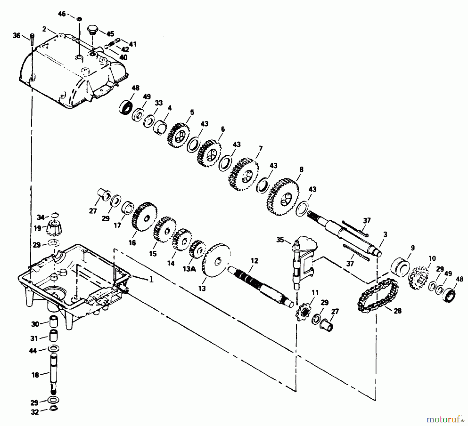 Toro Neu Mowers, Drive Unit Only 30175 - Toro Mid-Size Proline Gear Traction Unit, 14 hp, 1992 (20000001-29999999) PEERLESS TRANSMISSION MODEL NO. 700-039
