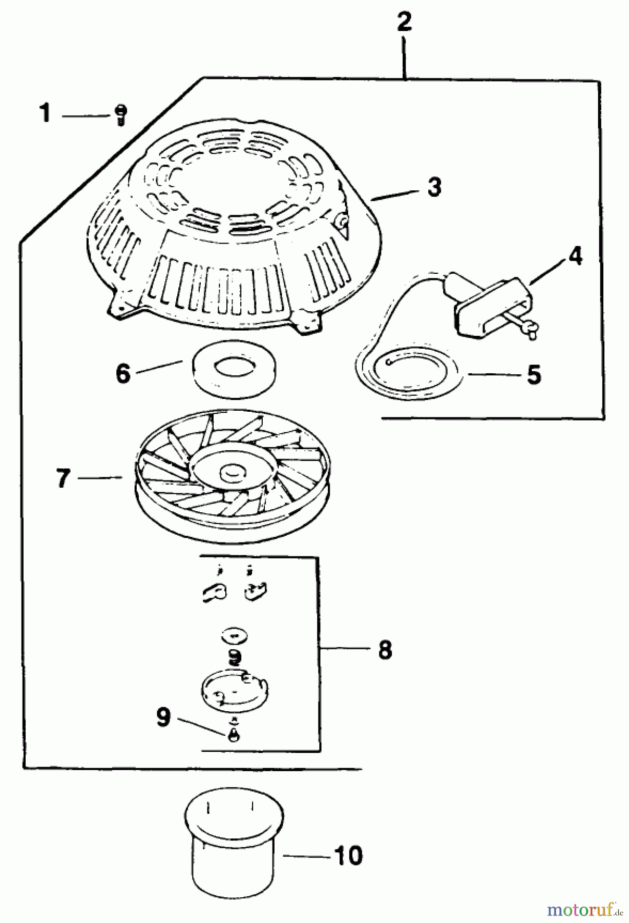 Toro Neu Mowers, Drive Unit Only 30175 - Toro Mid-Size Proline Gear Traction Unit, 14 hp, 1992 (20000001-29999999) STARTING SYSTEM-ENGINE KOHLER MODEL NO. CV14 T-1412