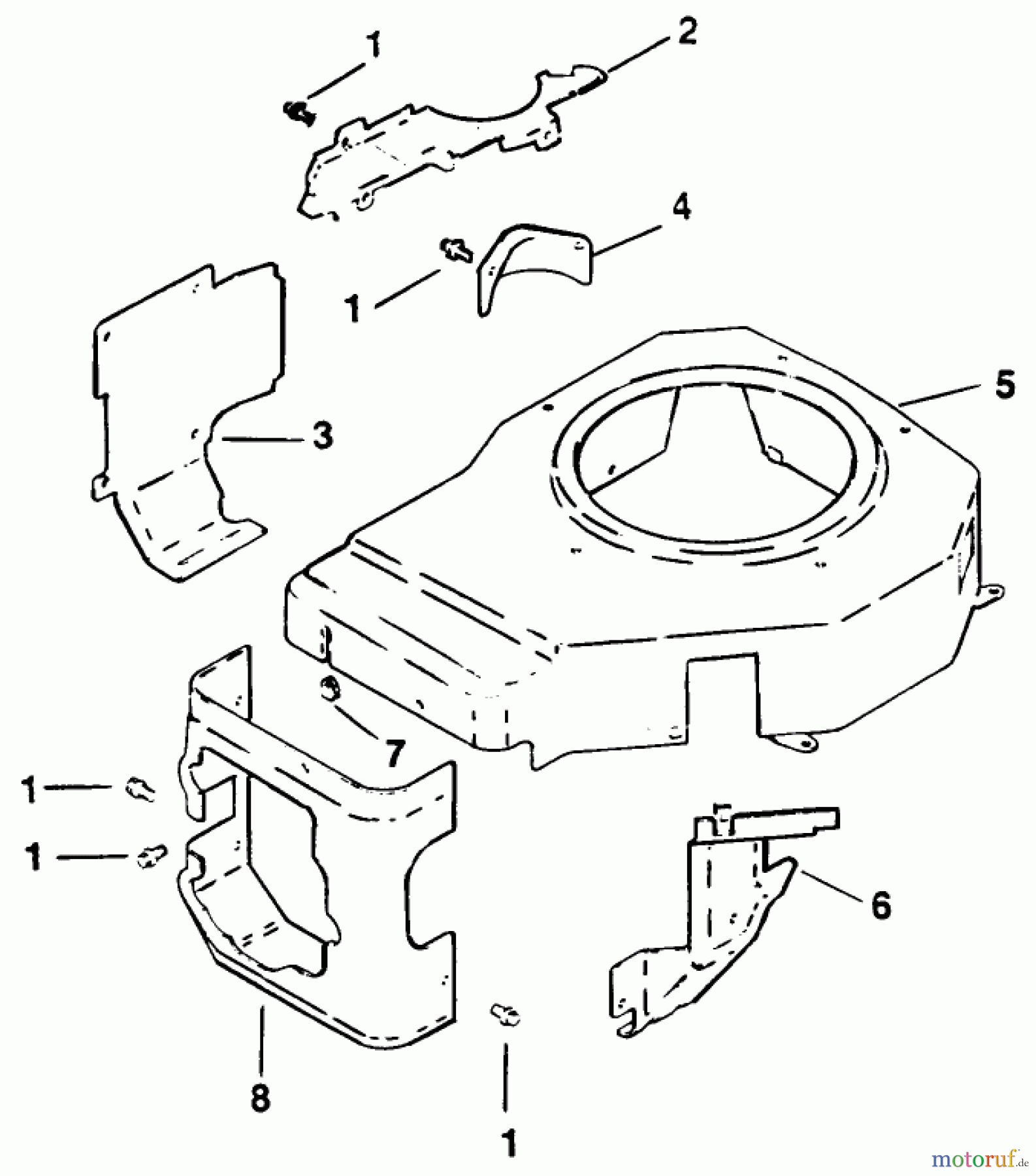 Toro Neu Mowers, Drive Unit Only 30175 - Toro Mid-Size Proline Gear Traction Unit, 14 hp, 1993 (39000001-39999999) BLOWER AND HOUSING & BAFFLES - ENGINE KOHLER MODEL NO. CV14T-1412