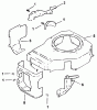 Toro 30175 - Mid-Size Proline Gear Traction Unit, 14 hp, 1993 (39000001-39999999) Ersatzteile BLOWER AND HOUSING & BAFFLES - ENGINE KOHLER MODEL NO. CV14T-1412