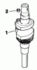 Toro 30175 - Mid-Size Proline Gear Traction Unit, 14 hp, 1993 (39000001-39999999) Ersatzteile CRANKSHAFT - ENGINE KOHLER MODEL NO. CV14T-1412