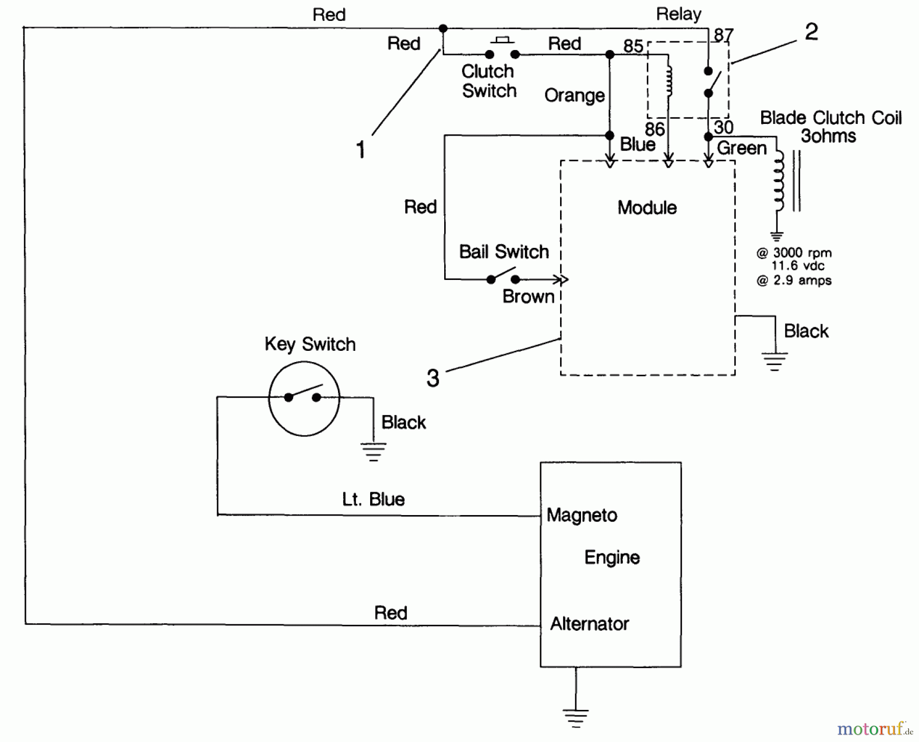Toro Neu Mowers, Drive Unit Only 30175 - Toro Mid-Size Proline Gear Traction Unit, 14 hp, 1993 (39000001-39999999) ELECTRIC SCHEMATIC
