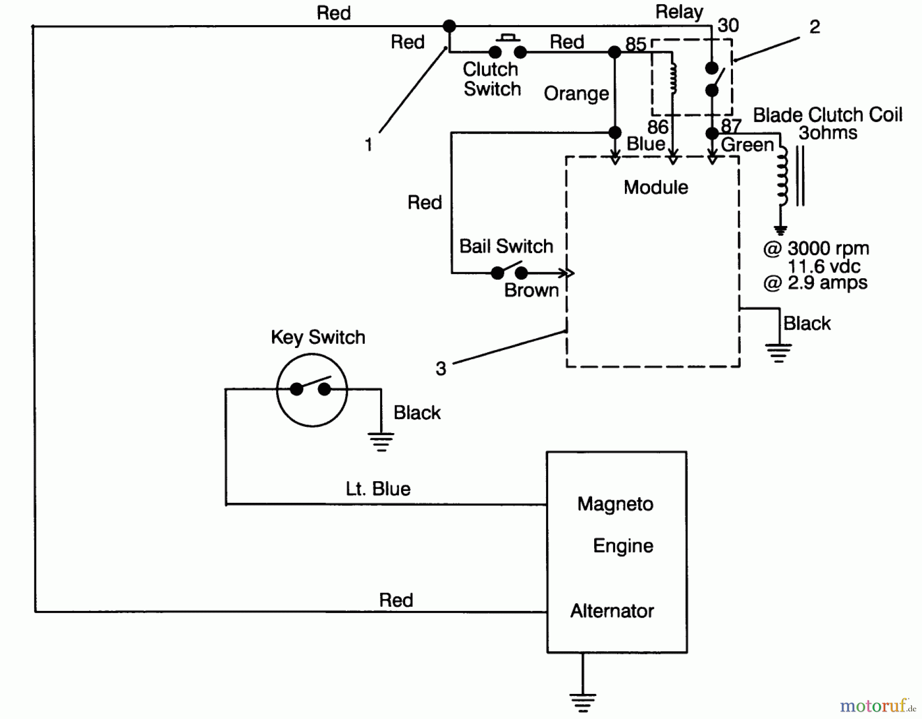 Toro Neu Mowers, Drive Unit Only 30175 - Toro Mid-Size Proline Gear Traction Unit, 14 hp, 1994 (49000001-49999999) ELECTRIC SCHEMATIC