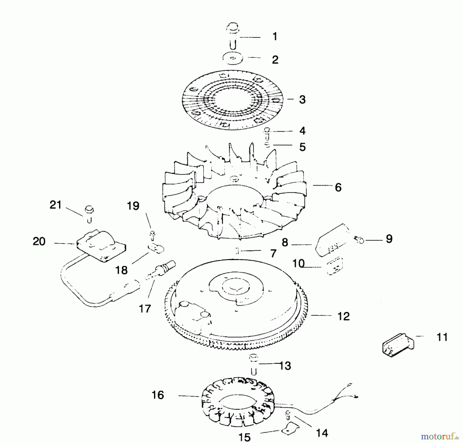 Toro Neu Mowers, Drive Unit Only 30175 - Toro Mid-Size Proline Gear Traction Unit, 14 hp, 1994 (49000001-49999999) IGNITION/ELECTRICAL-ENGINE KOHLER MODEL NO. CV14 T-1412