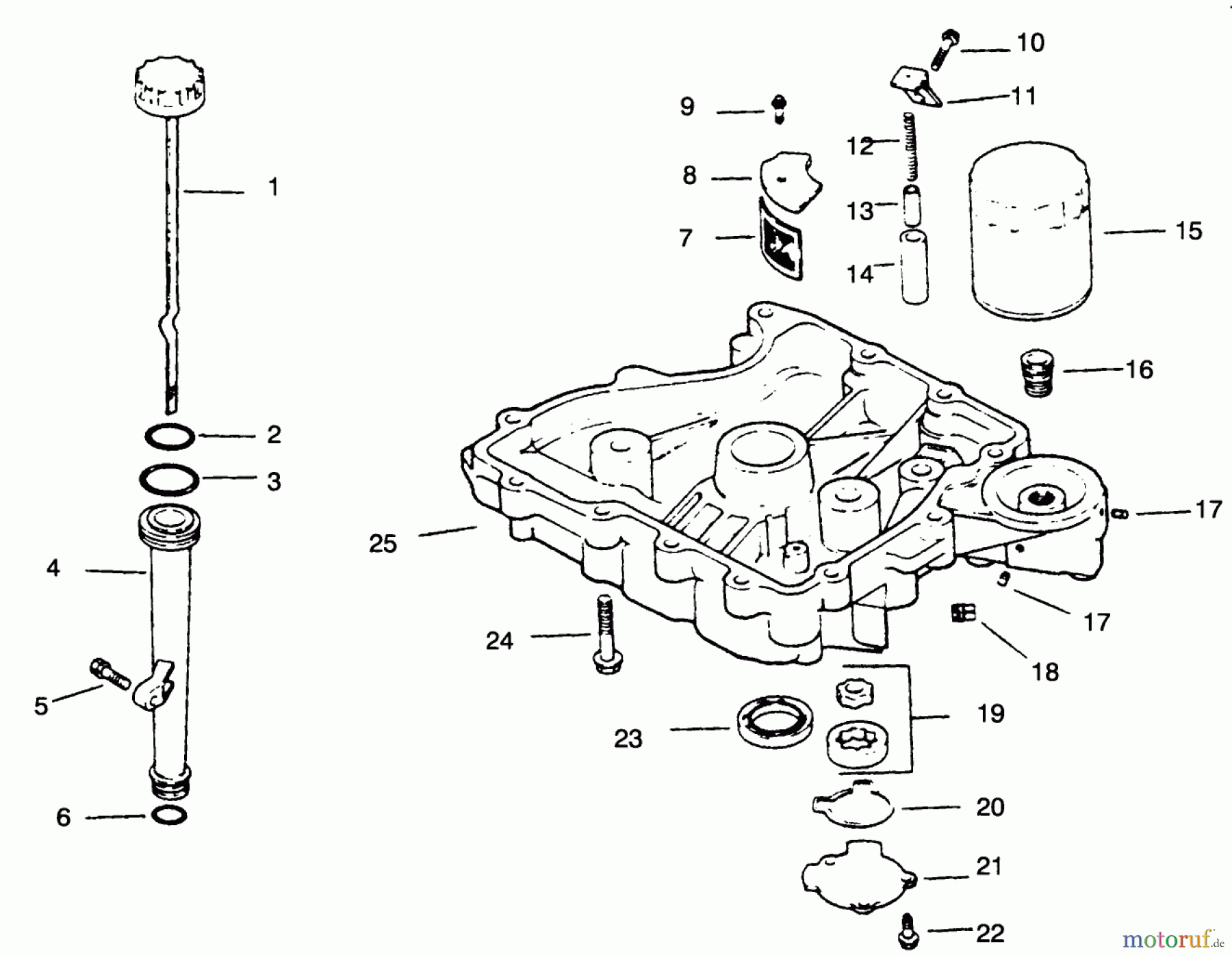 Toro Neu Mowers, Drive Unit Only 30175 - Toro Mid-Size Proline Gear Traction Unit, 14 hp, 1994 (49000001-49999999) OIL PAN/LUBRICATION-ENGINE KOHLER MODEL NO. CV14 T-1412