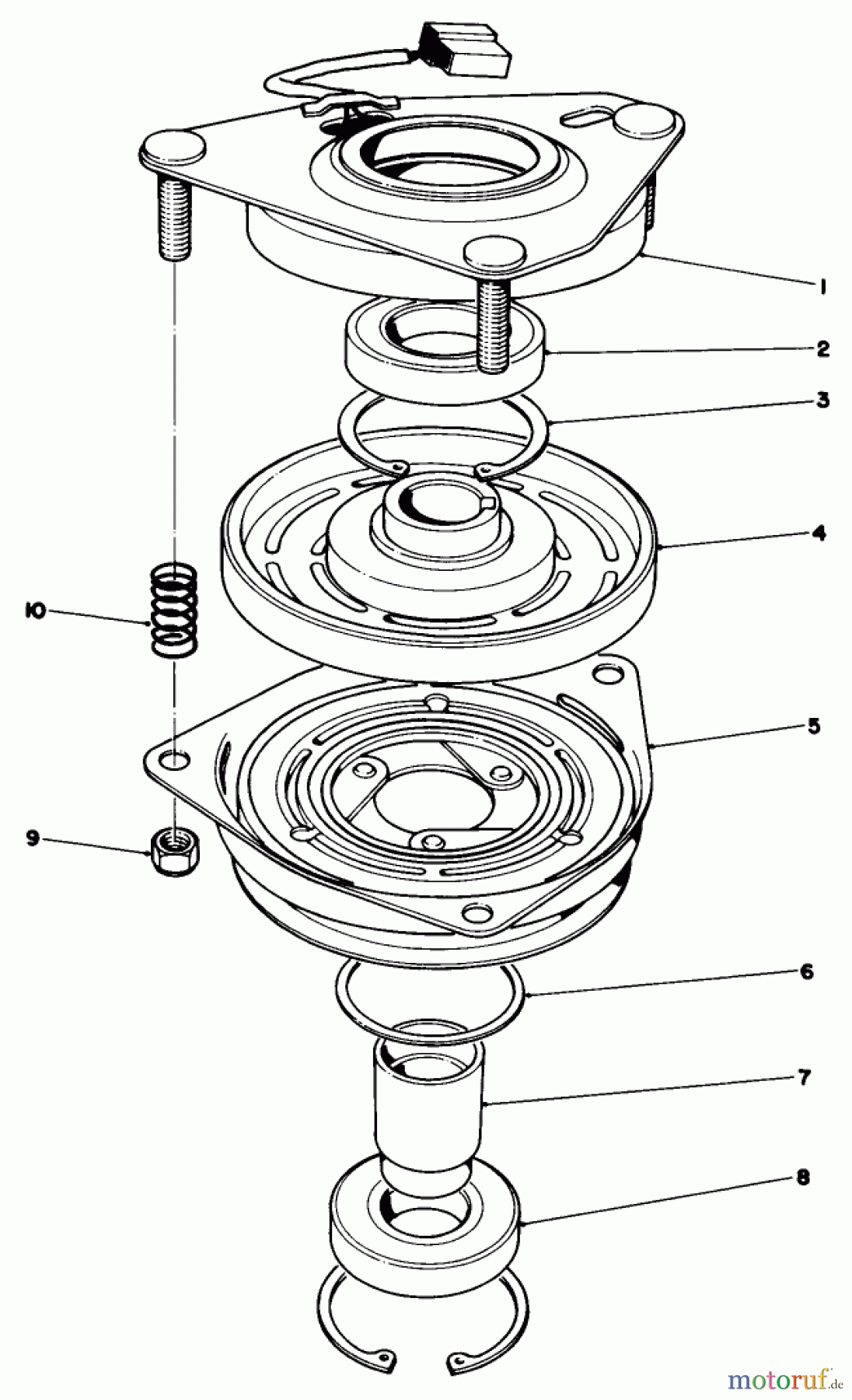 Toro Neu Mowers, Drive Unit Only 30180 - Toro Mid-Size Proline Gear Traction Unit, 16 hp, 1991 (100001-199999) CLUTCH ASSEMBLY NO. 54-3200