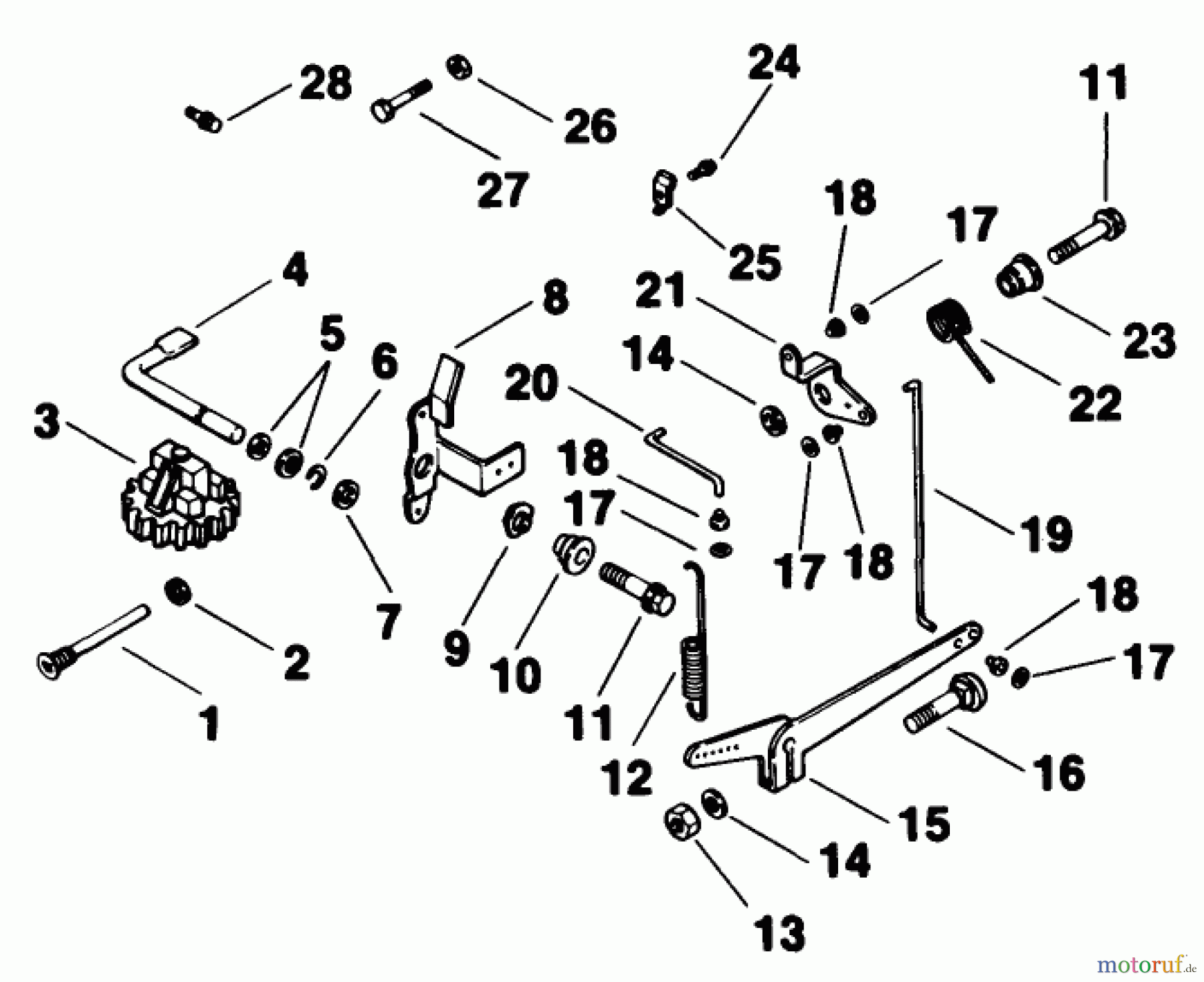 Toro Neu Mowers, Drive Unit Only 30180 - Toro Mid-Size Proline Gear Traction Unit, 16 hp, 1991 (100001-199999) GOVERNOR-ENGINE KOHLER MODEL NO. MV16S-TYPE 56511