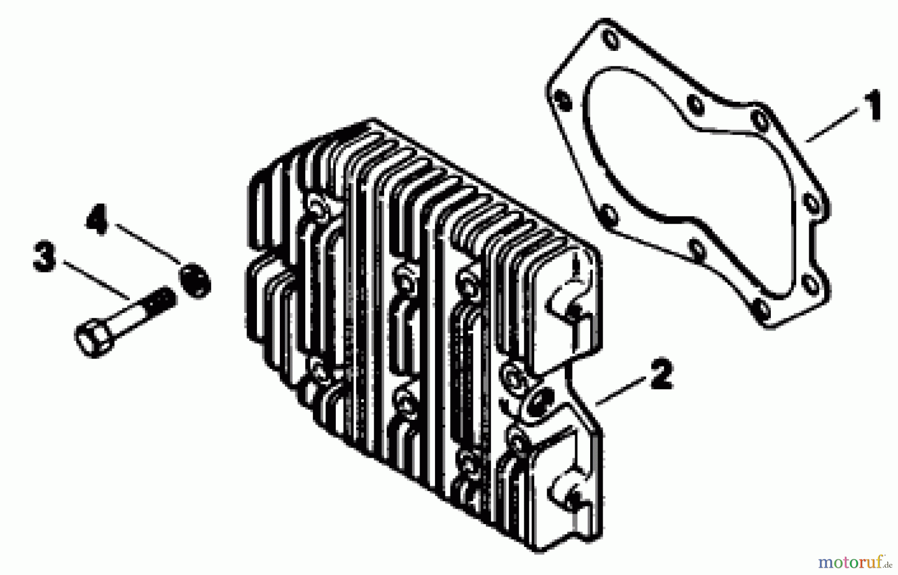 Toro Neu Mowers, Drive Unit Only 30180 - Toro Mid-Size Proline Gear Traction Unit, 16 hp, 1992 (200001-299999) CYLINDER HEAD-ENGINE KOHLER MODEL NO. MV16S-TYPE 56519