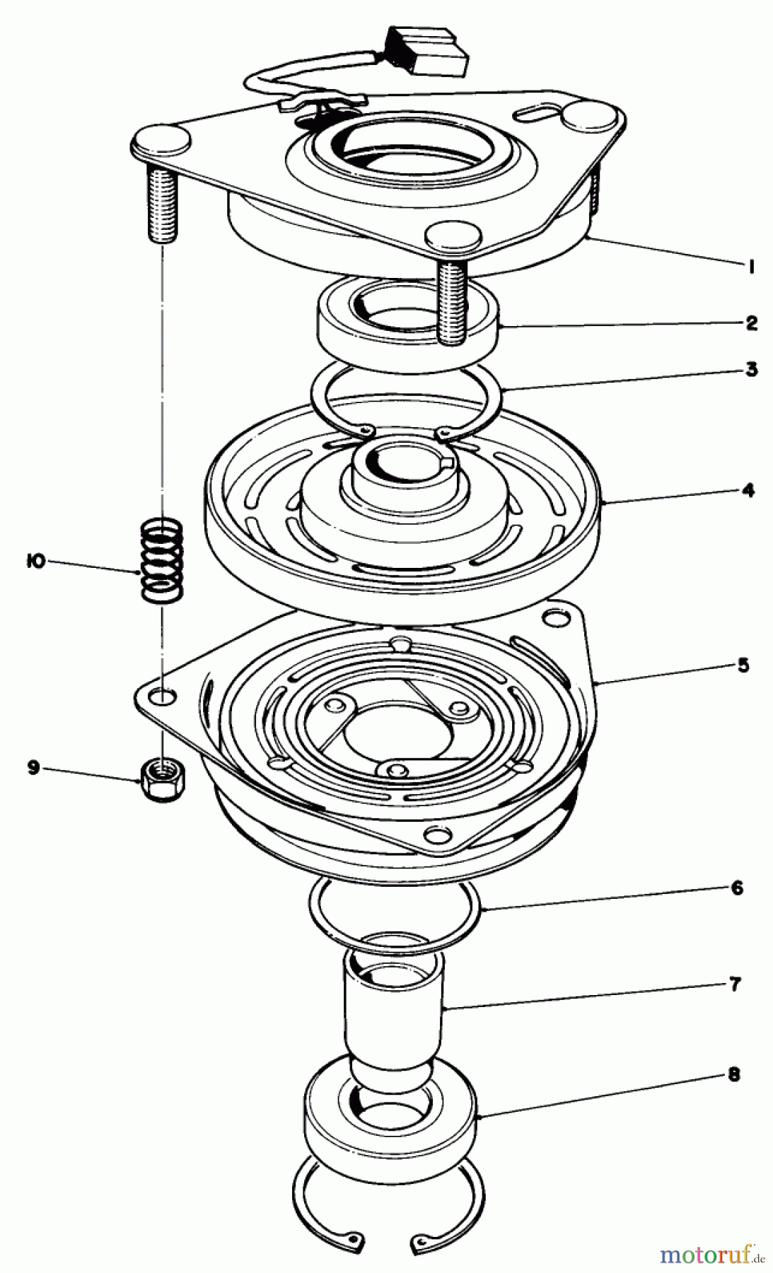  Toro Neu Mowers, Drive Unit Only 30180 - Toro Mid-Size Proline Gear Traction Unit, 16 hp, 1993 (390001-399999) CLUTCH ASSEMBLY NO. 54-3200
