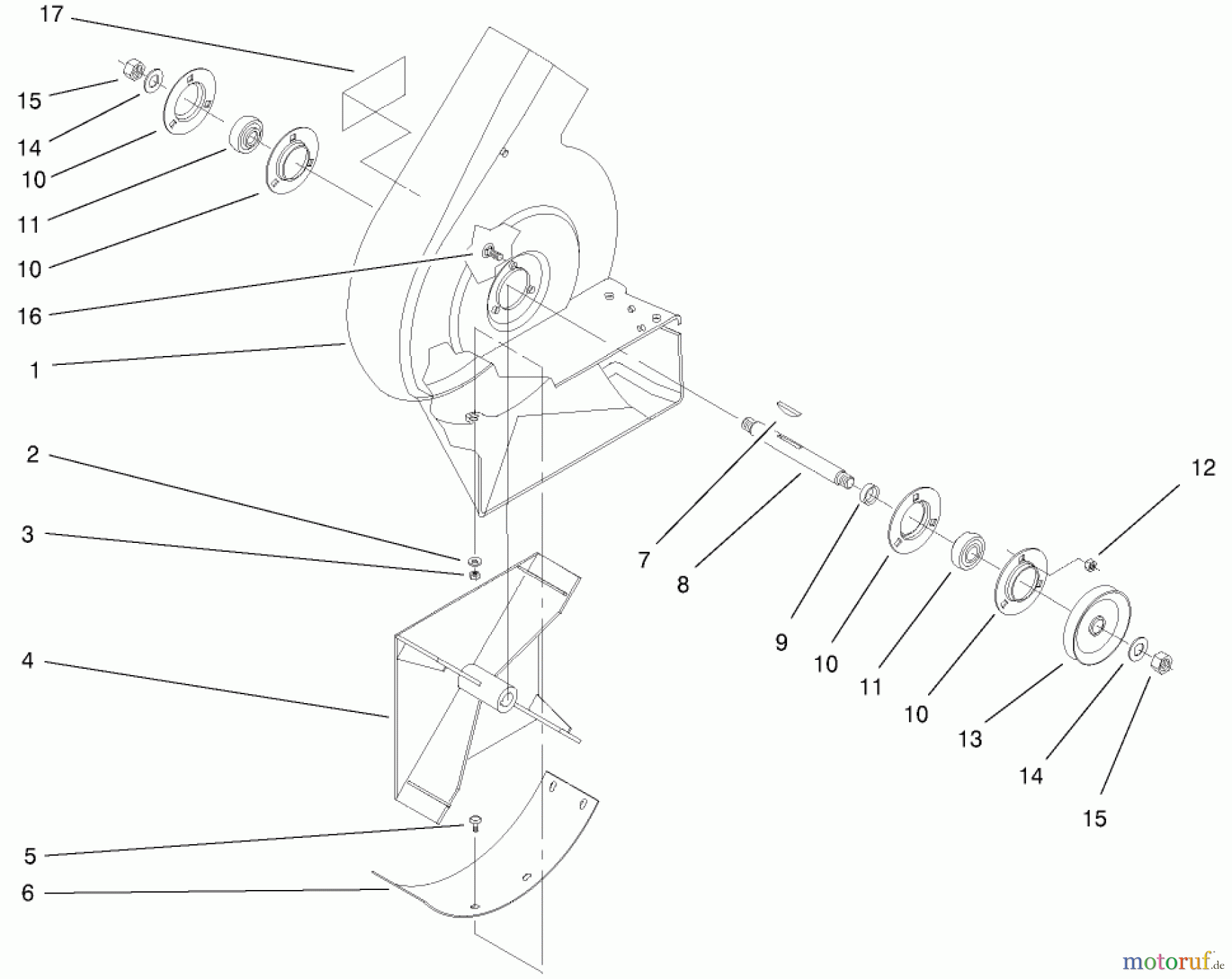 Toro Neu Accessories, Mower 104-2486 - Toro Blower Assembly, 42