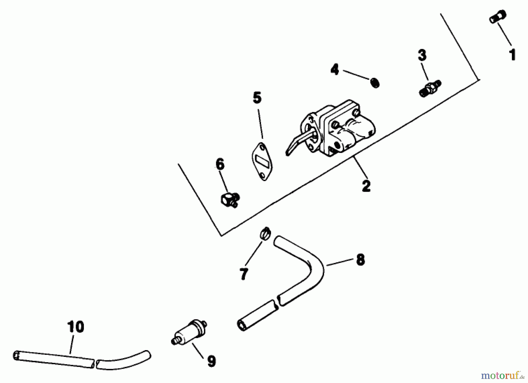  Toro Neu Mowers, Drive Unit Only 30180 - Toro Mid-Size Proline Gear Traction Unit, 16 hp, 1993 (390001-399999) FUEL PUMP-ENGINE MODEL NO. MV16S-TYPE 56519