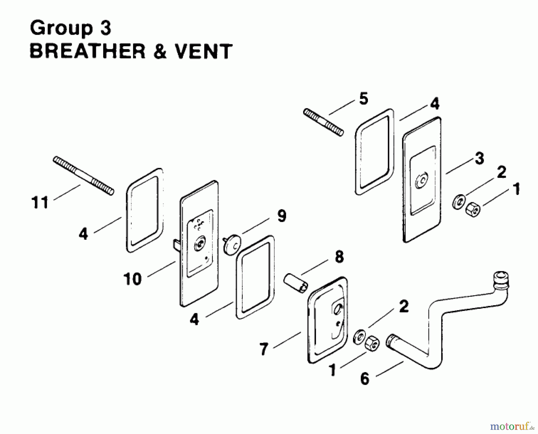  Toro Neu Mowers, Drive Unit Only 30180 - Toro Mid-Size Proline Gear Traction Unit, 16 hp, 1994 (490731-499999) BREATHER & VENT-ENGINE KOHLER MODEL NO. MV16S-TYPE PS56519