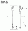 Toro 30180 - Mid-Size Proline Gear Traction Unit, 16 hp, 1994 (490731-499999) Ersatzteile DIPSTICK-ENGINE KOHLER MODEL NO. MV16S-TYPE PS56519