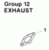Toro 30180 - Mid-Size Proline Gear Traction Unit, 16 hp, 1994 (490731-499999) Ersatzteile EXHAUST-ENGINE KOHLER MODEL NO. MV16S-TYPE PS56519