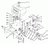 Toro 30180 - Mid-Size Proline Gear Traction Unit, 16 hp, 1995 (590001-599999) Ersatzteile FRAME, FUEL TANK AND WHEEL DRIVE IDLER