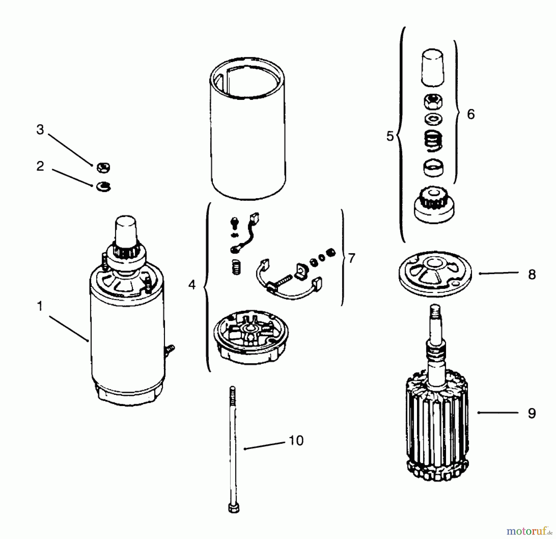  Toro Neu Mowers, Drive Unit Only 30180 - Toro Mid-Size Proline Gear Traction Unit, 16 hp, 1995 (590001-599999) STARTER ENGINE KOHLER MODEL NO. MV16S-TYPE PS56519